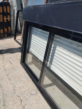 Ventanas de aluminio negras 1,49 x 1,06