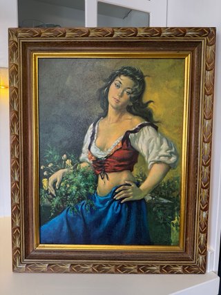 Cuadro Vintage Vicente Roso Mujer Gitana