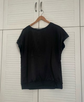 Conjunto raso negro talla 46