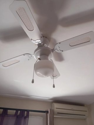 Lámpara Ventilador Techo Blanca