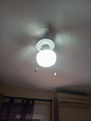 Lámpara Ventilador Techo Blanca