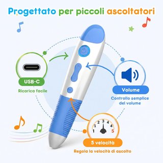 Penna educativa bambini interattiva libri inglese