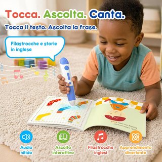 Penna educativa bambini interattiva libri inglese