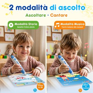 Penna educativa bambini interattiva libri inglese