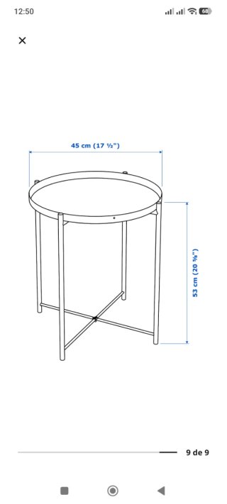 Mesa auxiliar/bandeja GLADOM Ikea