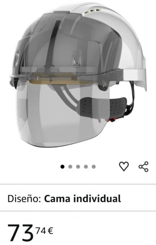 Casco industrial blanco con visera
