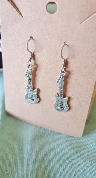 Pendientes guitarra eléctrica Acero