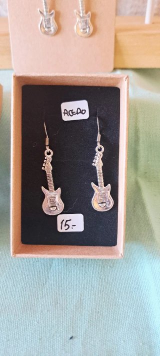 Pendientes guitarra eléctrica Acero