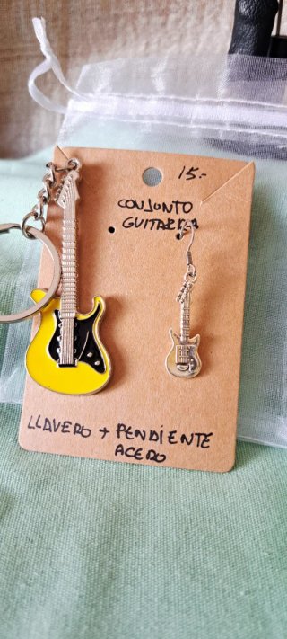 Pendientes guitarra eléctrica Acero