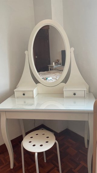 Tocador IKEA Hemnes Blanco con Espejo
