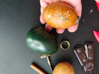 Lote con útiles de costura vintage