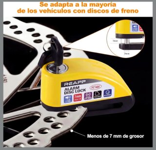Candado Disco Moto bici Patinete con Alarma 110dB
