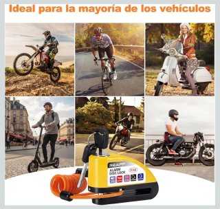 Candado Disco Moto bici Patinete con Alarma 110dB