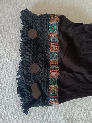 Vestido negro boho con bordados