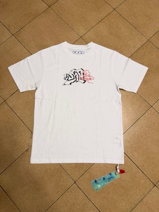 T-shirt Off-White bianca con stampa frecce
