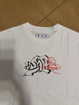 T-shirt Off-White bianca con stampa frecce