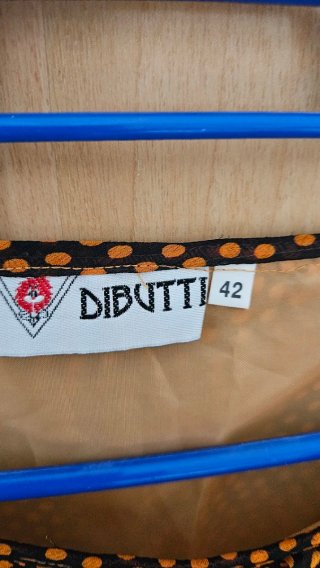 Vestido DIBUTTI lunares naranja y negro Talla L