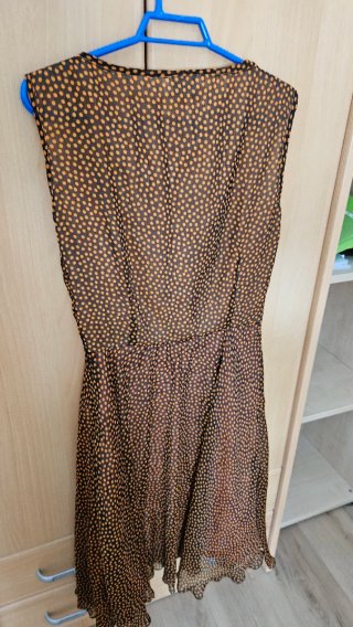 Vestido DIBUTTI lunares naranja y negro Talla L