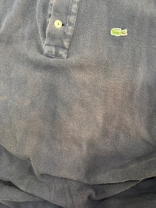 Polo Lacoste Hombre Azul Marino Cuello Mao