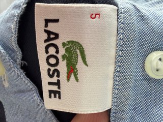 Polo Lacoste Hombre Azul Marino Cuello Mao