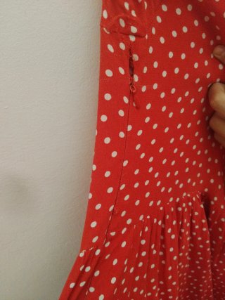 Vestido rojo lunares Zara Talla M