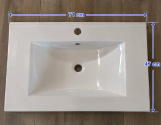 Lavabo Cerámica Blanco 71x47 cm Nuevo