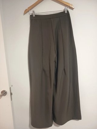 Pantalones vestir anchos  verde oliva, grisáceo