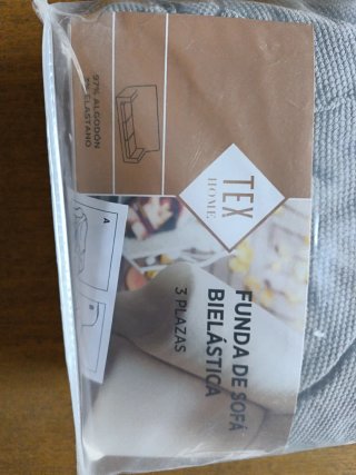 Funda Sofá 3 Plazas Bielástica Gris