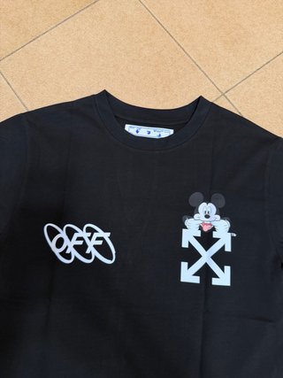 T-shirt Off-White Mickey Mouse nera