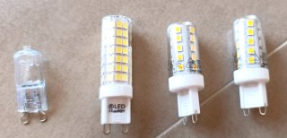Lote 4 Bombillas LED G9 Alta Eficiencia