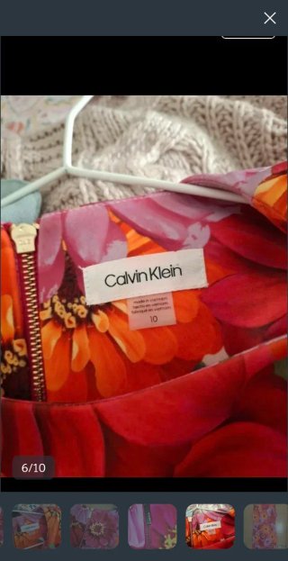 Vestido flores Calvin Klein