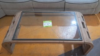 Mesa de centro moderna cristal y madera