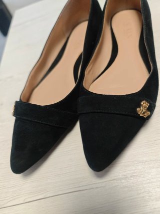 Zapatos planos ante Ralph Lauren negros