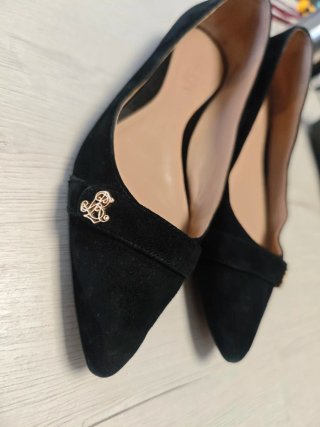 Zapatos planos ante Ralph Lauren negros