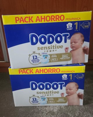 2x168 Pañales Dodot Sensitive T1