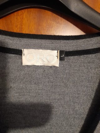 Cardigan Pois Nero e Grigio