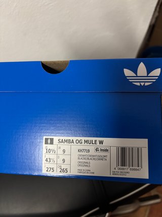 Adidas Samba Mule Tejido Beige Blanco