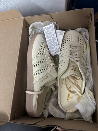 Adidas Samba Mule Tejido Beige Blanco