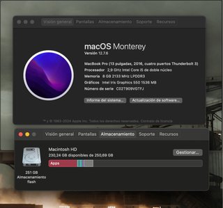 MacBook Pro 13” 2016 i5/8GB/256GB SSD