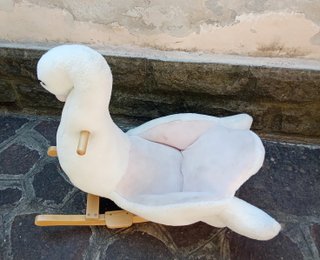 Dondolo cigno bianco