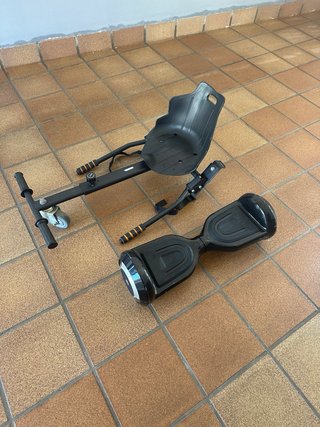 Hoverboard con asiento kart negro