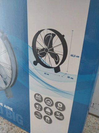 Ventilador Industrial 180W Negro