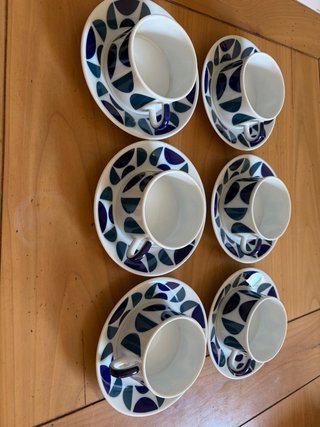 Juego 6 Tazas Té Sargadelos Porcelana