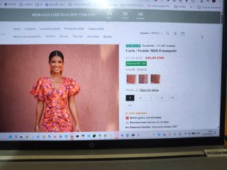 Vestido estampado floral talla XL