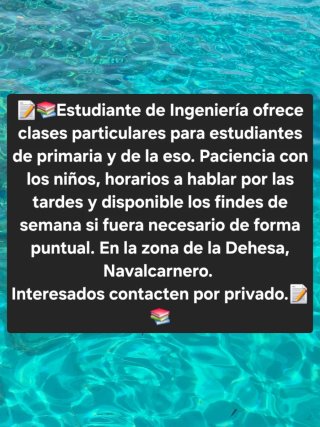 Clases particulares en la Dehesa (Navalcarnero)