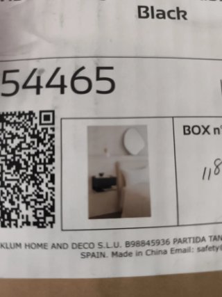 Mesita de noche flotante Sklum madera