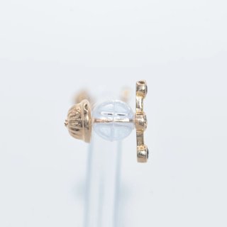 Pendientes barra y cinconitas oro 18k