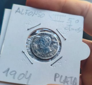 2 Monedas 50 Céntimos Alfonso XIII 1904  *1 *0