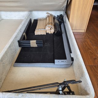 Estructura Cama Tapizada IKEA SLATTUM Azul