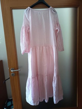 Vestido comprido rosa